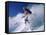 Skier with Snow Flying Up-null-Framed Stretched Canvas