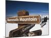 Skiers at Top of the Sierra, Mammoth Mountain Ski Area, Eastern Sierra Nevada Area, California, Usa-Walter Bibikow-Mounted Photographic Print