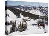 Skiers Being Carried on a Chair Lift to the Back Bowls of Vail Ski Resort, Vail, Colorado, USA-Kober Christian-Stretched Canvas