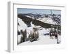 Skiers Being Carried on a Chair Lift to the Back Bowls of Vail Ski Resort, Vail, Colorado, USA-Kober Christian-Framed Photographic Print