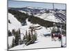 Skiers Being Carried on a Chair Lift to the Back Bowls of Vail Ski Resort, Vail, Colorado, USA-Kober Christian-Mounted Photographic Print