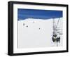 Skiers Being Carried on a Chair Lift to the Back Bowls of Vail Ski Resort, Vail, Colorado, USA-Kober Christian-Framed Photographic Print