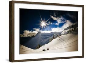 Skiers Collect their Gear and Get Ready for Another Run in the Mt Baker Backcountry of Washington-Jay Goodrich-Framed Photographic Print