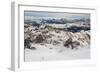 Skiers descend from the top of Marmolada in the Dolomites, Italy, Europe-Alex Treadway-Framed Photographic Print