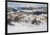 Skiers descend from the top of Marmolada in the Dolomites, Italy, Europe-Alex Treadway-Framed Photographic Print