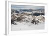 Skiers descend from the top of Marmolada in the Dolomites, Italy, Europe-Alex Treadway-Framed Photographic Print
