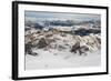 Skiers descend from the top of Marmolada in the Dolomites, Italy, Europe-Alex Treadway-Framed Photographic Print