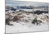 Skiers descend from the top of Marmolada in the Dolomites, Italy, Europe-Alex Treadway-Mounted Photographic Print