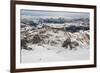 Skiers descend from the top of Marmolada in the Dolomites, Italy, Europe-Alex Treadway-Framed Photographic Print