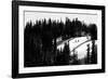 Skiers Hike A Ridgeline In The Jackson Wyoming Backcountry To Practice For The Powder 8 Competition-Jay Goodrich-Framed Photographic Print