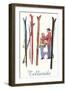 Skiers in Telluride, Colorado-null-Framed Art Print