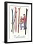 Skiers in Telluride, Colorado-null-Framed Art Print