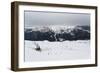 Skiers in the mountains, Dolomites, Italy, Europe-Alex Treadway-Framed Premium Photographic Print