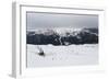 Skiers in the mountains, Dolomites, Italy, Europe-Alex Treadway-Framed Premium Photographic Print