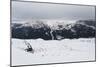 Skiers in the mountains, Dolomites, Italy, Europe-Alex Treadway-Mounted Photographic Print