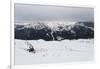 Skiers in the mountains, Dolomites, Italy, Europe-Alex Treadway-Framed Photographic Print