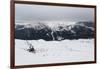 Skiers in the mountains, Dolomites, Italy, Europe-Alex Treadway-Framed Photographic Print