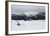 Skiers in the mountains, Dolomites, Italy, Europe-Alex Treadway-Framed Photographic Print