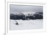 Skiers in the mountains, Dolomites, Italy, Europe-Alex Treadway-Framed Photographic Print