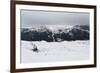 Skiers in the mountains, Dolomites, Italy, Europe-Alex Treadway-Framed Photographic Print