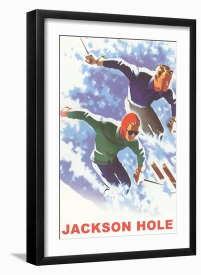 Skiers, Jackson Hole-null-Framed Premium Giclee Print