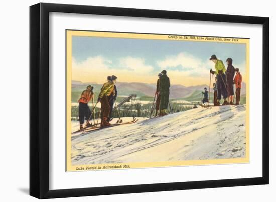 Skiers, Lake Placid, New York-null-Framed Art Print