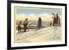 Skiers, Lake Placid, New York-null-Framed Art Print