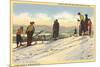 Skiers, Lake Placid, New York-null-Mounted Art Print