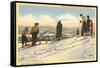 Skiers, Lake Placid, New York-null-Framed Stretched Canvas