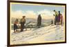 Skiers, Lake Placid, New York-null-Framed Art Print