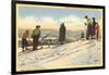 Skiers, Lake Placid, New York-null-Framed Art Print