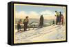 Skiers, Lake Placid, New York-null-Framed Stretched Canvas