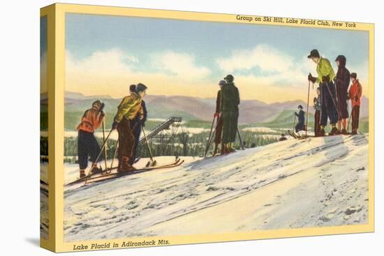 Skiers, Lake Placid, New York-null-Stretched Canvas