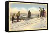 Skiers, Lake Placid, New York-null-Framed Stretched Canvas