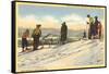 Skiers, Lake Placid, New York-null-Framed Stretched Canvas