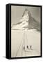 Skiers Leaving Matterhorn-null-Framed Stretched Canvas