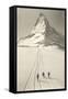 Skiers Leaving Matterhorn-null-Framed Stretched Canvas