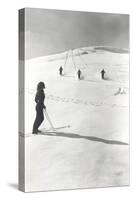 Skiers Making Tracks-null-Stretched Canvas