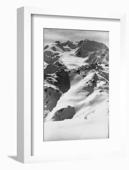 Skiers on French Alps Near New Resort-Loomis Dean-Framed Photographic Print