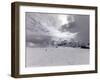 Skiers on Ski Slope before Rain-BSANI-Framed Photographic Print