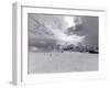 Skiers on Ski Slope before Rain-BSANI-Framed Photographic Print