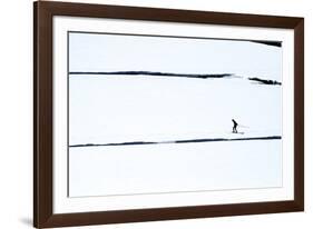 Skiers on the Sunwapta River in Jasper National Park, Alberta Canada-Richard Wright-Framed Photographic Print