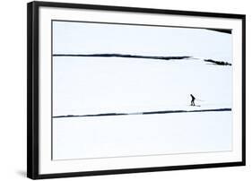 Skiers on the Sunwapta River in Jasper National Park, Alberta Canada-Richard Wright-Framed Photographic Print