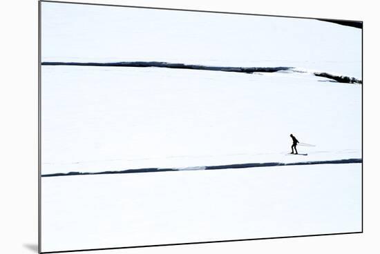 Skiers on the Sunwapta River in Jasper National Park, Alberta Canada-Richard Wright-Mounted Photographic Print