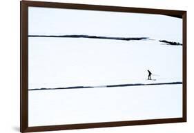 Skiers on the Sunwapta River in Jasper National Park, Alberta Canada-Richard Wright-Framed Photographic Print