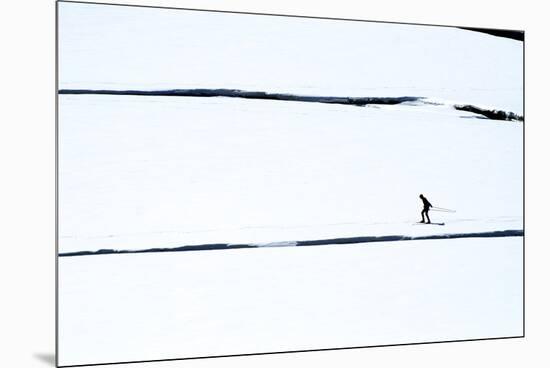 Skiers on the Sunwapta River in Jasper National Park, Alberta Canada-Richard Wright-Mounted Premium Photographic Print