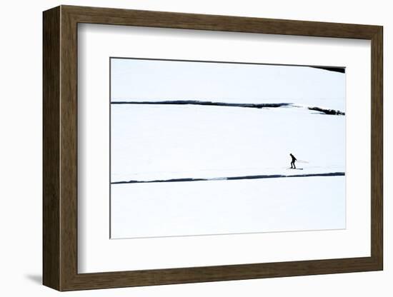 Skiers on the Sunwapta River in Jasper National Park, Alberta Canada-Richard Wright-Framed Photographic Print