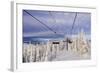 Skiers Ride Chairlift at Whitefish Mountain Resort, Montana, Usa-Chuck Haney-Framed Photographic Print