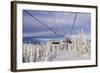 Skiers Ride Chairlift at Whitefish Mountain Resort, Montana, Usa-Chuck Haney-Framed Photographic Print