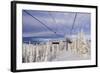 Skiers Ride Chairlift at Whitefish Mountain Resort, Montana, Usa-Chuck Haney-Framed Photographic Print